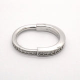 【6jhb0060】ティファニー リング ロック フルダイヤ K18WG ホワイトゴールド ダイヤモンド 0.36ct 8.5号【中古】レディース