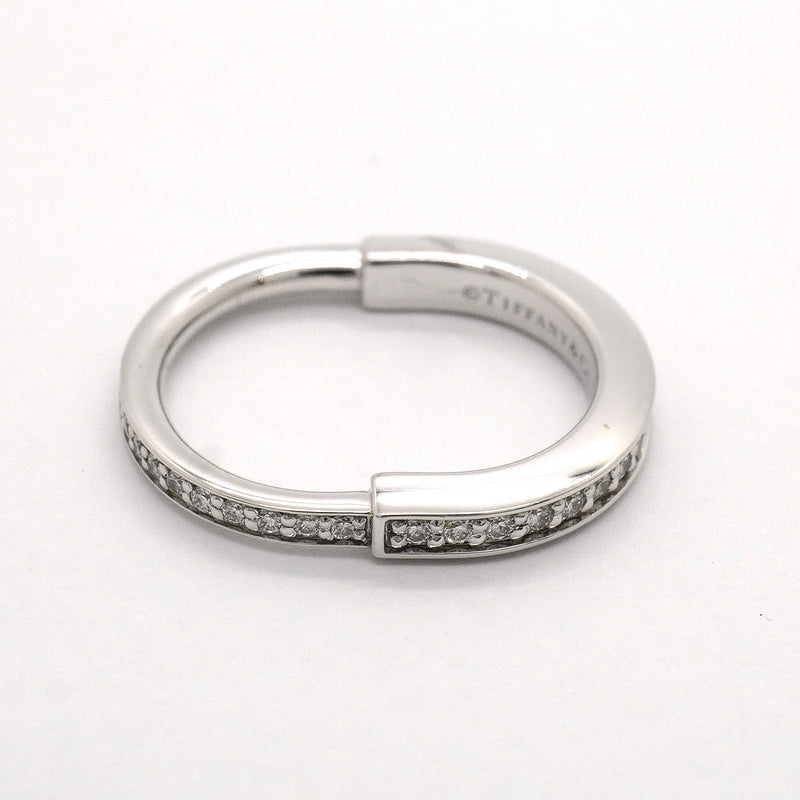 【6jhb0060】ティファニー リング ロック フルダイヤ K18WG ホワイトゴールド ダイヤモンド 0.36ct 8.5号【中古】レディース