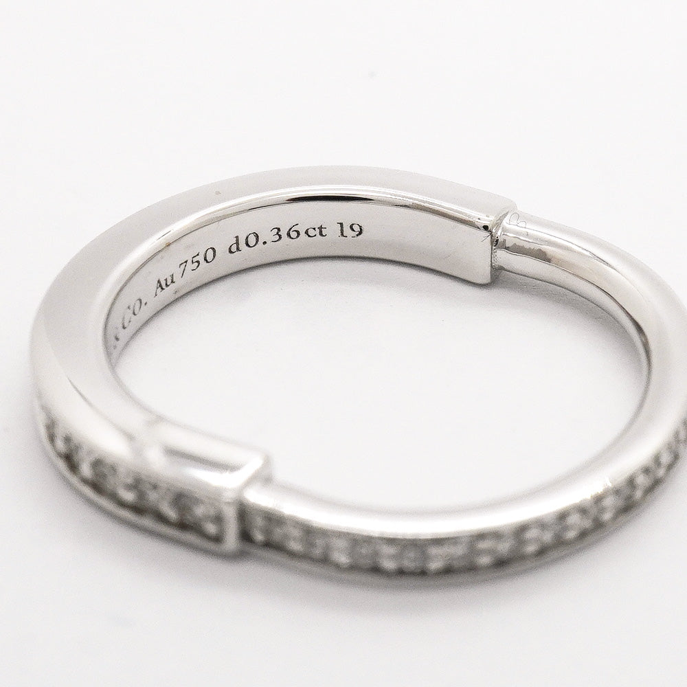 【6jhb0060】ティファニー リング ロック フルダイヤ K18WG ホワイトゴールド ダイヤモンド 0.36ct 8.5号【中古】レディース