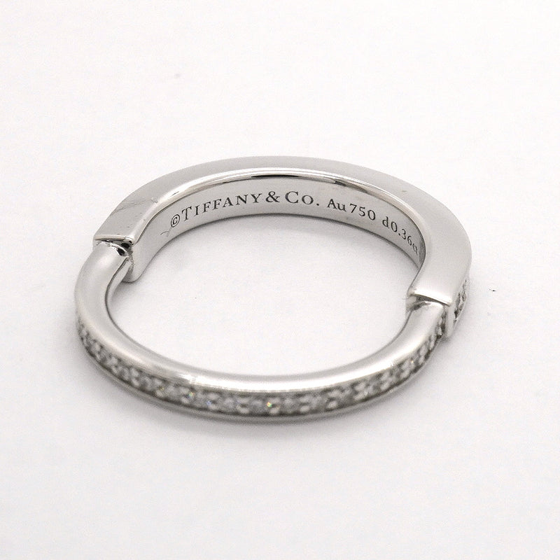 【6jhb0060】ティファニー リング ロック フルダイヤ K18WG ホワイトゴールド ダイヤモンド 0.36ct 8.5号【中古】レディース