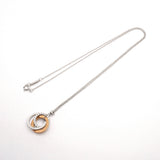 【6jhb0062】ティファニー ネックレス トリプルインターロッキング 丸型 サークル K18WG ホワイトゴールド K18PG ピンクゴールド ダイヤモンド【中古】レディース