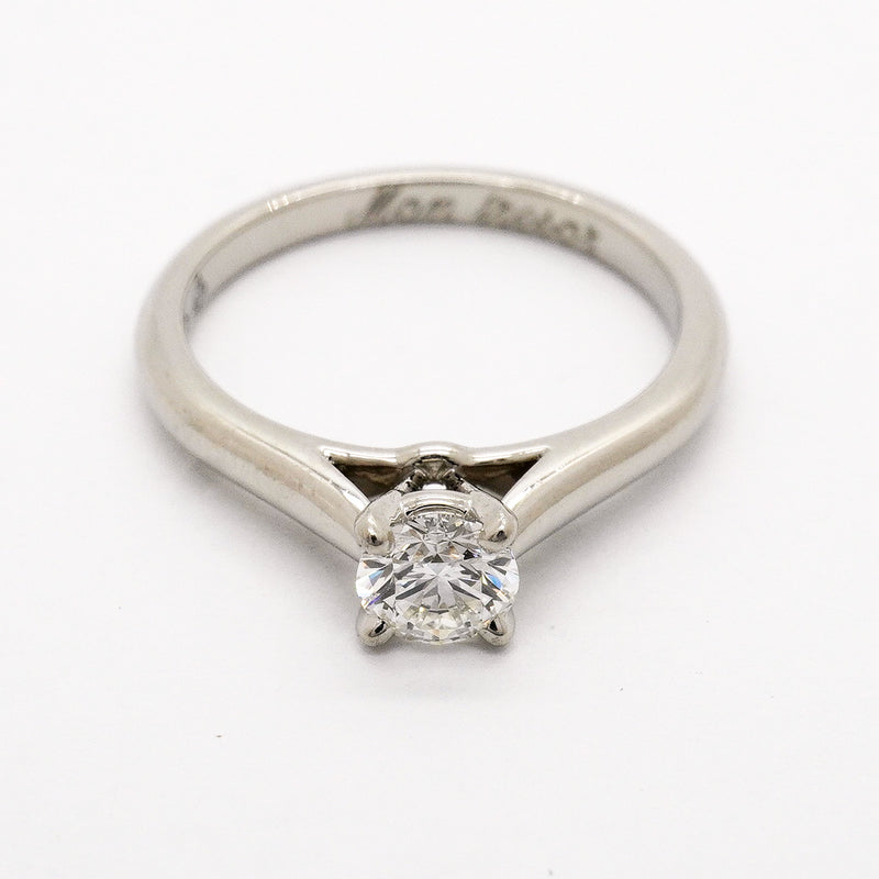 【6jhb0063】カルティエ リング ソリテール 1PD Pt950 プラチナ ダイヤモンド 0.33ct ＃47【中古】レディース