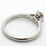 【6jhb0063】カルティエ リング ソリテール 1PD Pt950 プラチナ ダイヤモンド 0.33ct ＃47【中古】レディース