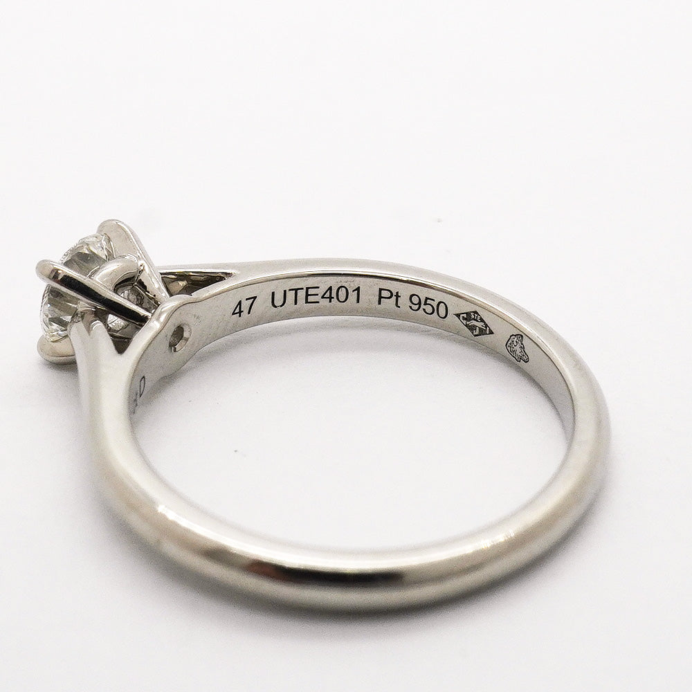 【6jhb0063】カルティエ リング ソリテール 1PD Pt950 プラチナ ダイヤモンド 0.33ct ＃47【中古】レディース
