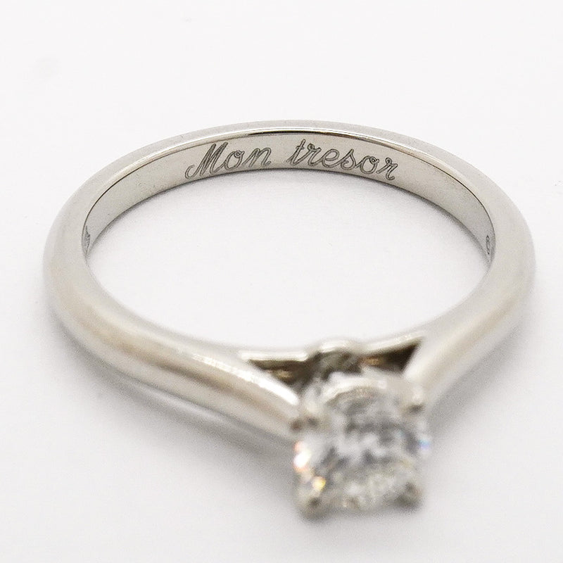 【6jhb0063】カルティエ リング ソリテール 1PD Pt950 プラチナ ダイヤモンド 0.33ct ＃47【中古】レディース