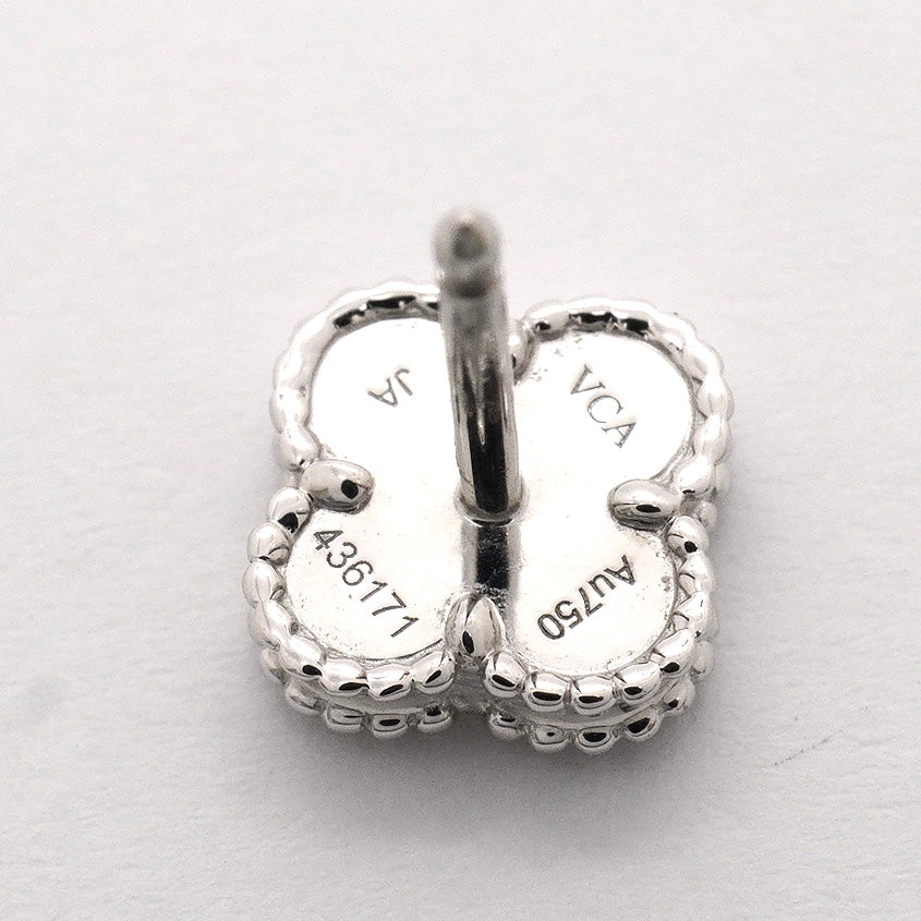 【6jhb0065】ヴァンクリーフ＆アーペル ピアス スウィート アルハンブラ K18WG ホワイトゴールド マザーオブパール【中古】レディース