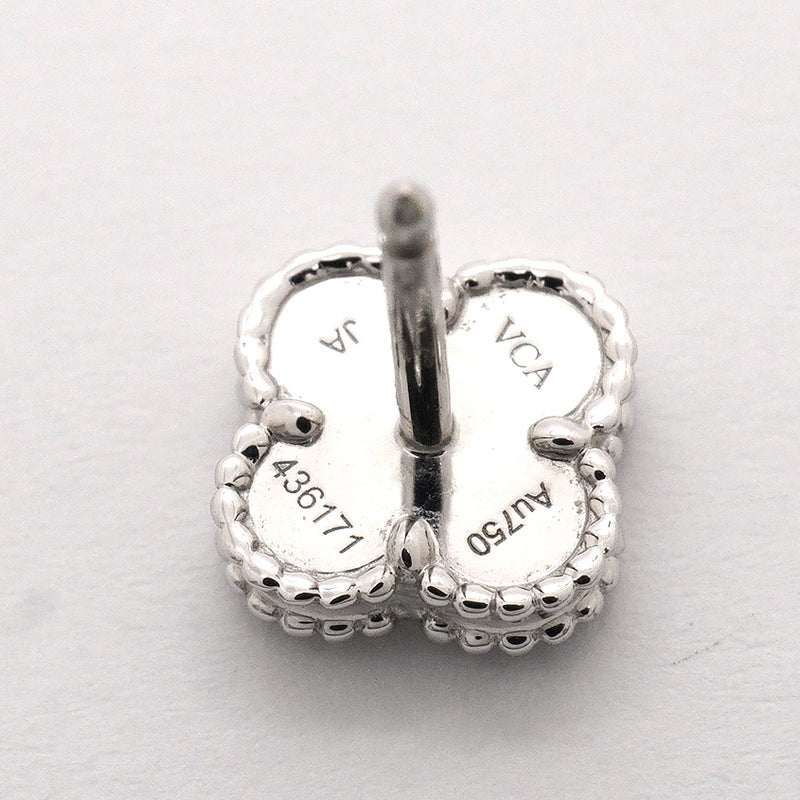 【6jhb0065】ヴァンクリーフ＆アーペル ピアス スウィート アルハンブラ K18WG ホワイトゴールド マザーオブパール【中古】レディース