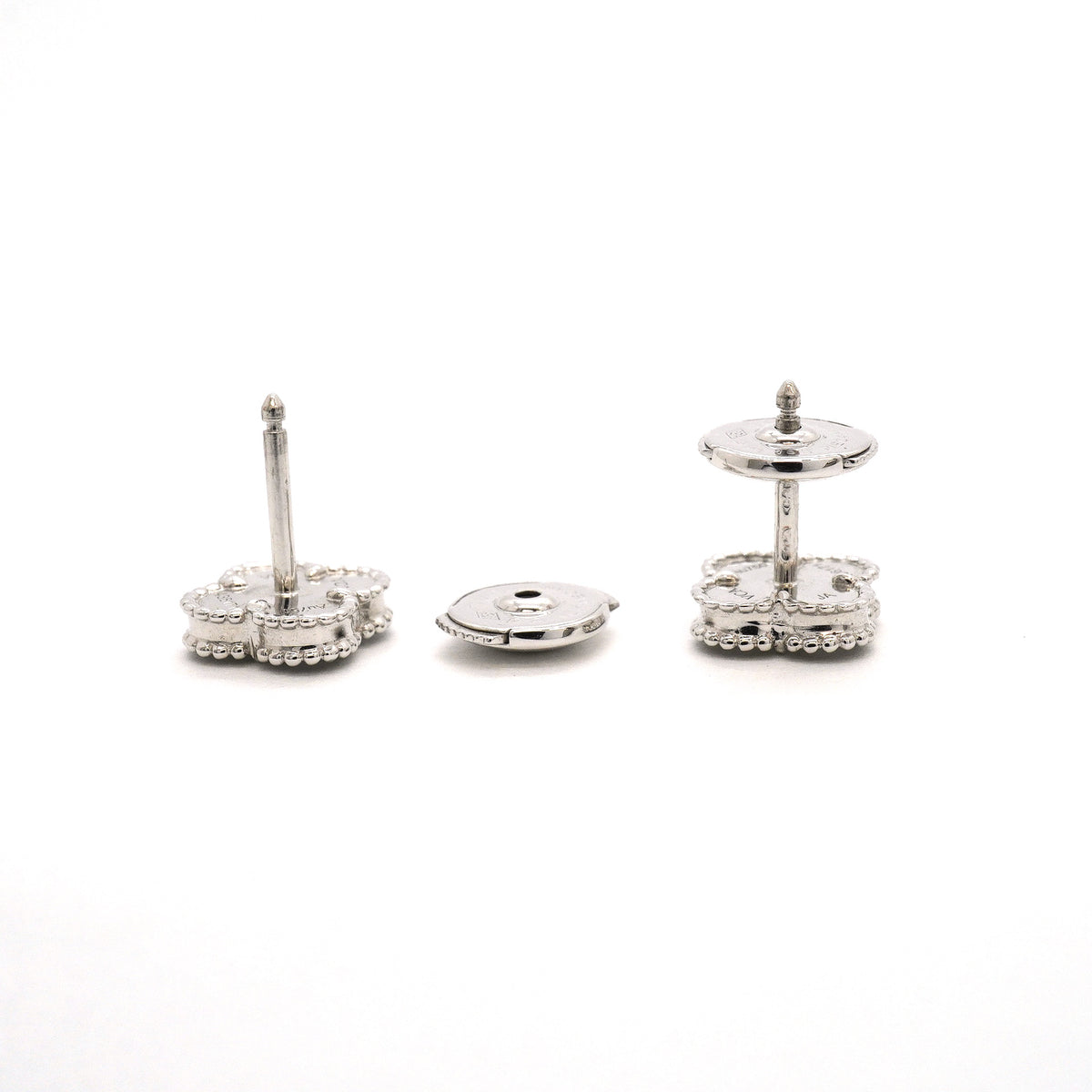 【6jhb0065】ヴァンクリーフ＆アーペル ピアス スウィート アルハンブラ K18WG ホワイトゴールド マザーオブパール【中古】レディース