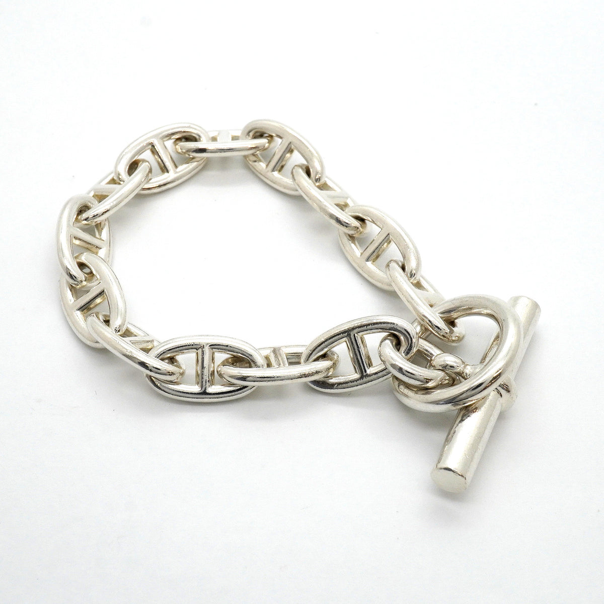 【6jhb0066】エルメス ブレスレット シェーヌダンクル GM 13コマ シルバー925【中古】メンズ レディース ユニセックス