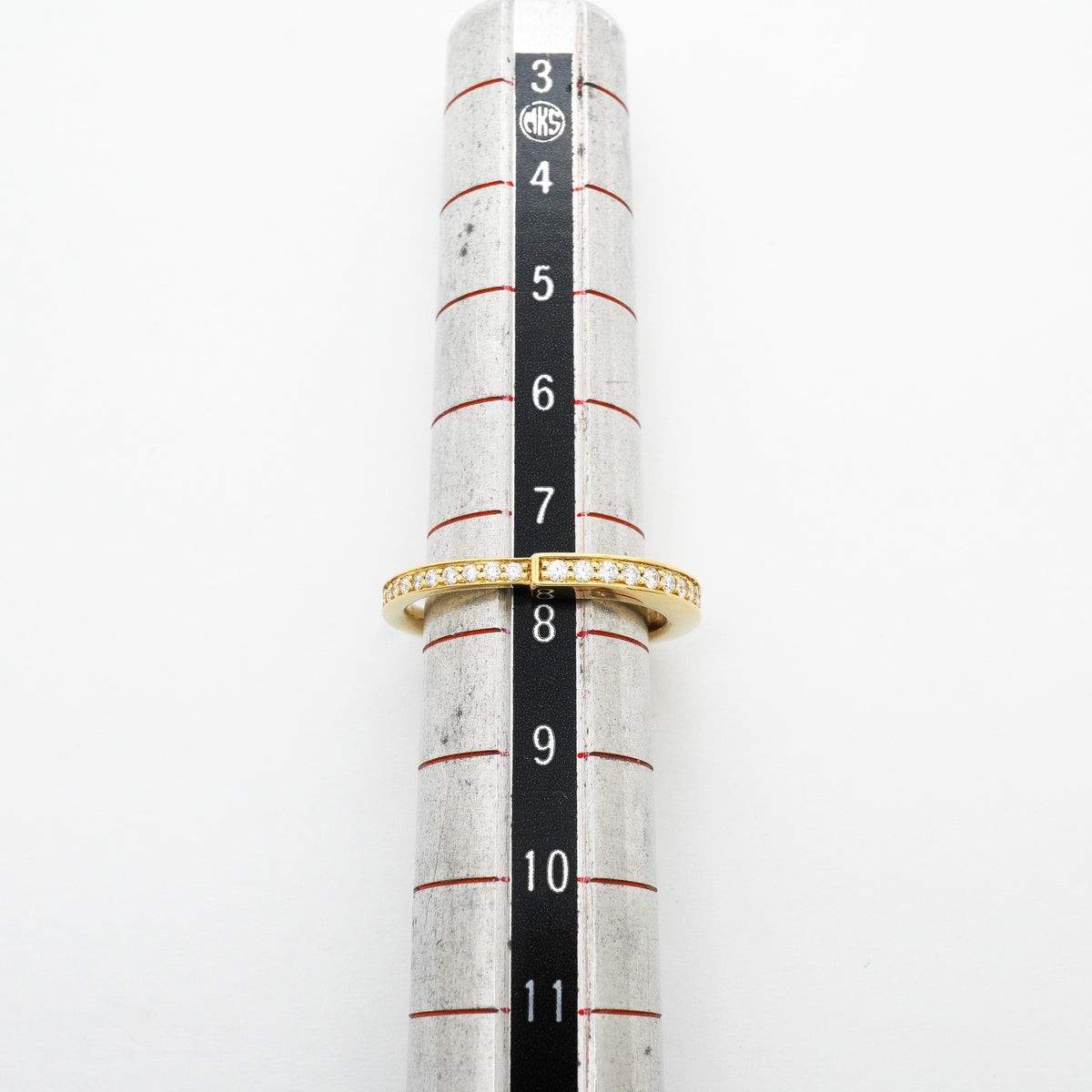 【6jhb0068】ティファニー リング ロック フルダイヤ K18YG イエローゴールド ダイヤモンド 0.36ct 7.5号【中古】レディース