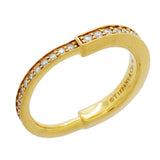 【6jhb0068】ティファニー リング ロック フルダイヤ K18YG イエローゴールド ダイヤモンド 0.36ct 7.5号【中古】レディース