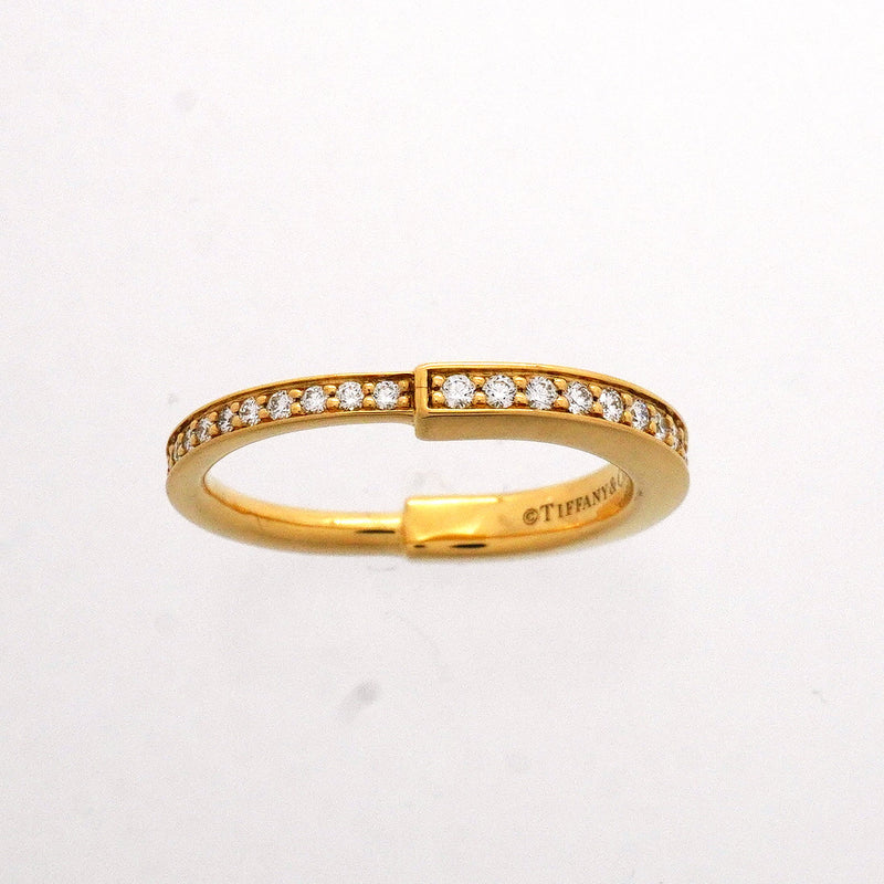 【6jhb0068】ティファニー リング ロック フルダイヤ K18YG イエローゴールド ダイヤモンド 0.36ct 7.5号【中古】レディース