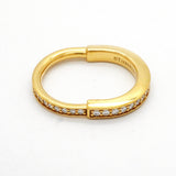 【6jhb0068】ティファニー リング ロック フルダイヤ K18YG イエローゴールド ダイヤモンド 0.36ct 7.5号【中古】レディース