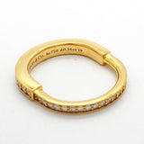 【6jhb0068】ティファニー リング ロック フルダイヤ K18YG イエローゴールド ダイヤモンド 0.36ct 7.5号【中古】レディース