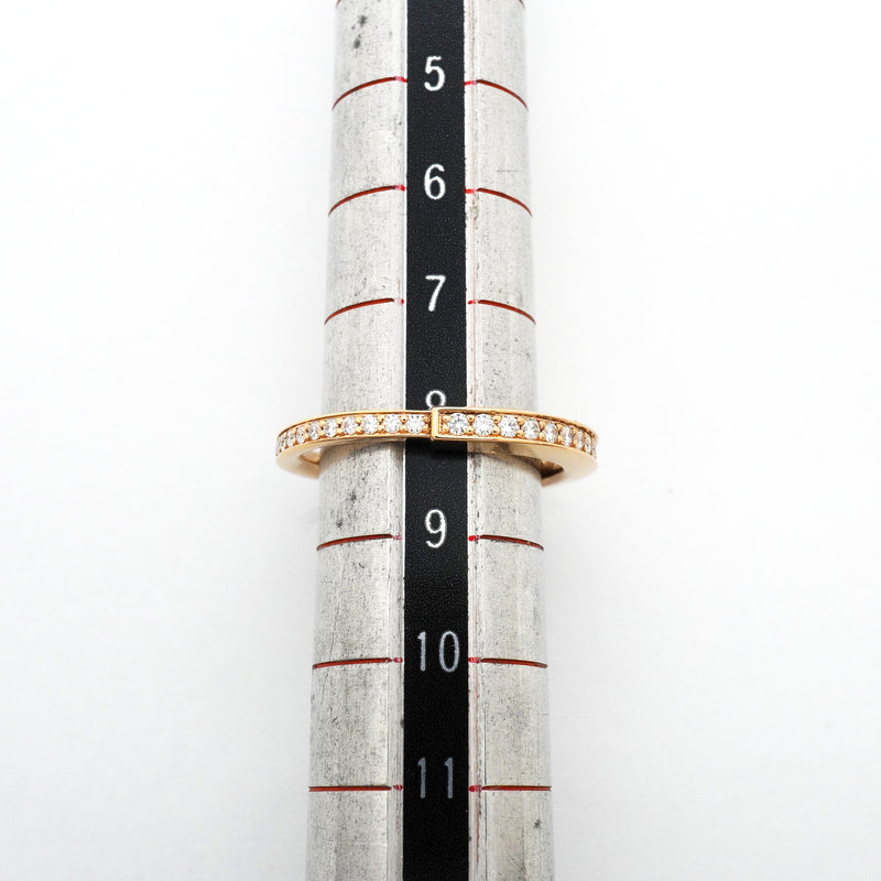 【6jhb0069】ティファニー リング ロック フルダイヤ K18PG ピンクゴールド ダイヤモンド 0.36ct 8号【中古】レディース