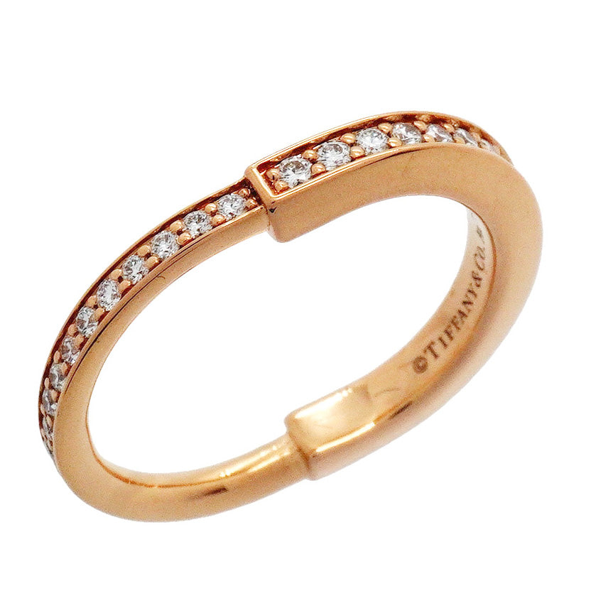 【6jhb0069】ティファニー リング ロック フルダイヤ K18PG ピンクゴールド ダイヤモンド 0.36ct 8号【中古】レディース