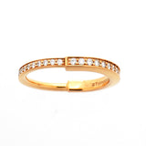 【6jhb0069】ティファニー リング ロック フルダイヤ K18PG ピンクゴールド ダイヤモンド 0.36ct 8号【中古】レディース