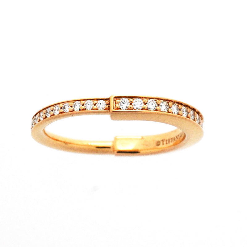 【6jhb0069】ティファニー リング ロック フルダイヤ K18PG ピンクゴールド ダイヤモンド 0.36ct 8号【中古】レディース