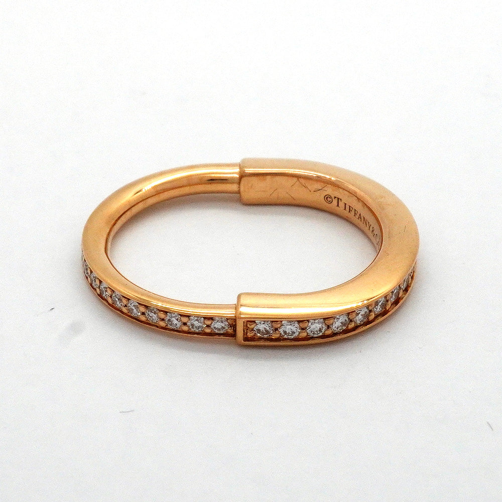 【6jhb0069】ティファニー リング ロック フルダイヤ K18PG ピンクゴールド ダイヤモンド 0.36ct 8号【中古】レディース