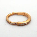【6jhb0069】ティファニー リング ロック フルダイヤ K18PG ピンクゴールド ダイヤモンド 0.36ct 8号【中古】レディース