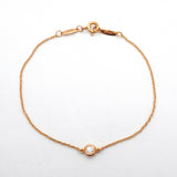 【6jhb0075】ティファニー ブレスレット バイザヤード 1PD K18PG ピンクゴールド ダイヤモンド 0.10ct【中古】レディース