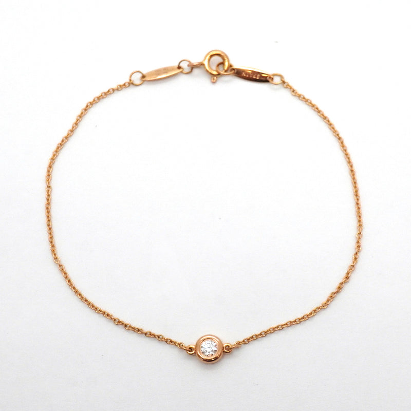 【6jhb0075】ティファニー ブレスレット バイザヤード 1PD K18PG ピンクゴールド ダイヤモンド 0.10ct【中古】レディース