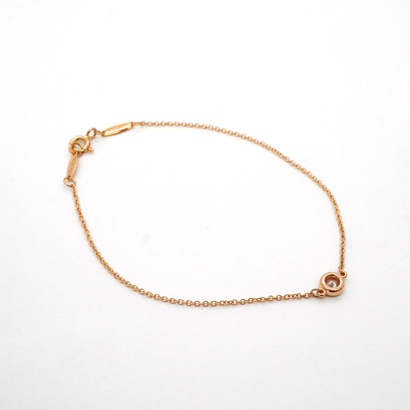 【6jhb0075】ティファニー ブレスレット バイザヤード 1PD K18PG ピンクゴールド ダイヤモンド 0.10ct【中古】レディース