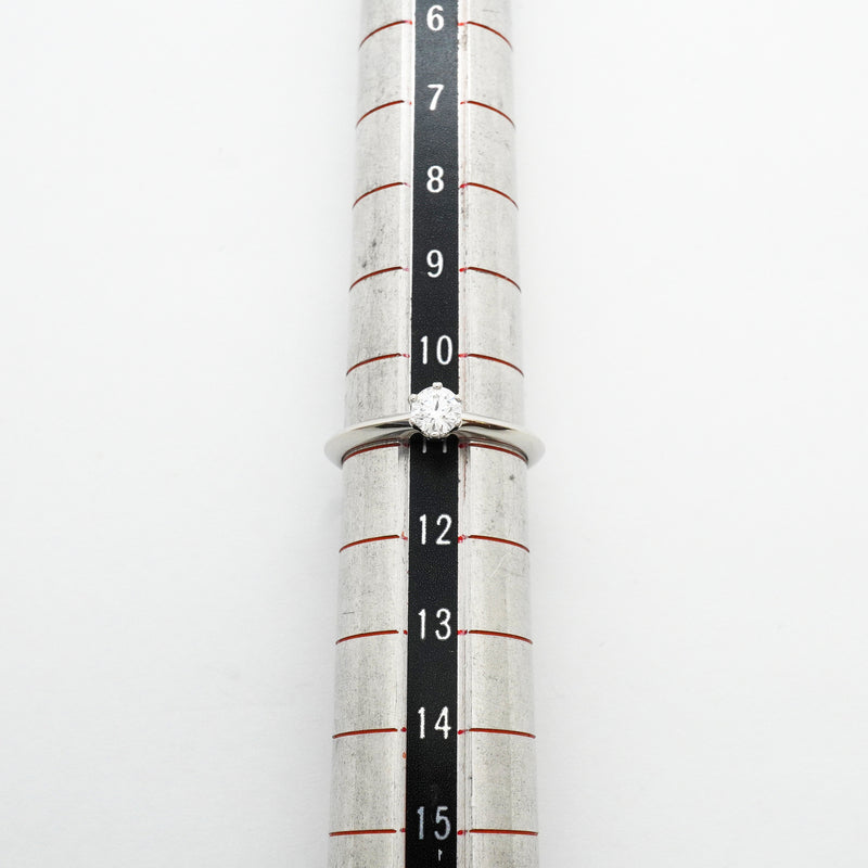 【6jhb0076】ティファニー リング ソリティア 1PD Pt950 プラチナ ダイヤモンド 0.25ct 10.5号【中古】レディース