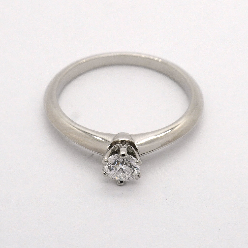【6jhb0076】ティファニー リング ソリティア 1PD Pt950 プラチナ ダイヤモンド 0.25ct 10.5号【中古】レディース