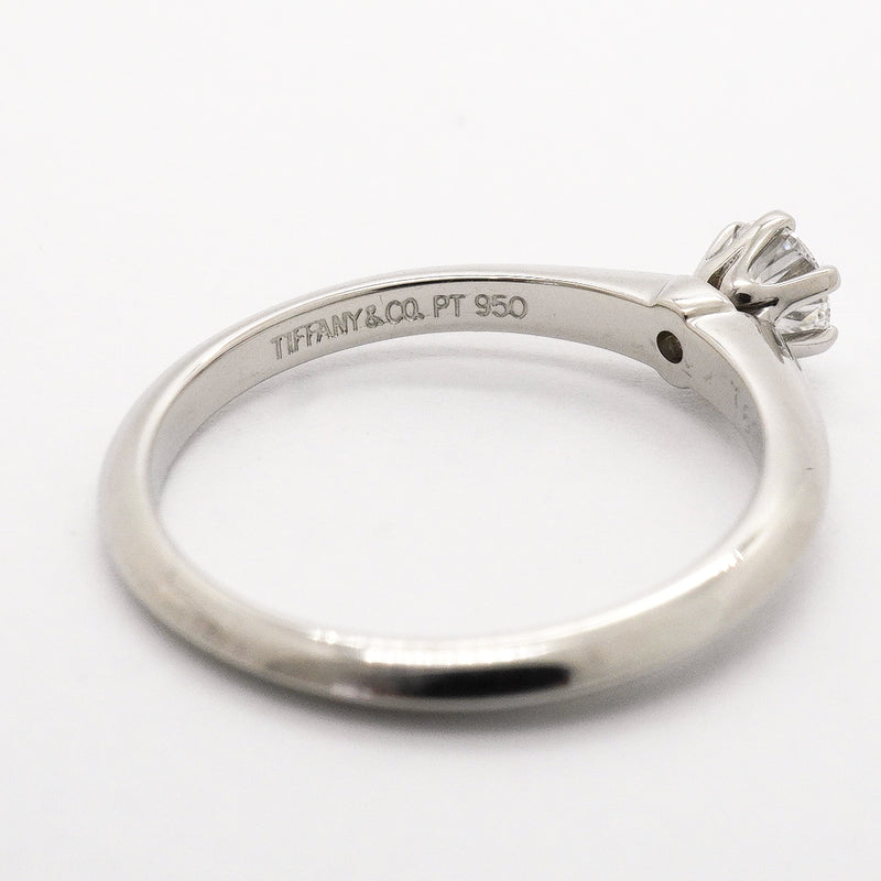 【6jhb0076】ティファニー リング ソリティア 1PD Pt950 プラチナ ダイヤモンド 0.25ct 10.5号【中古】レディース