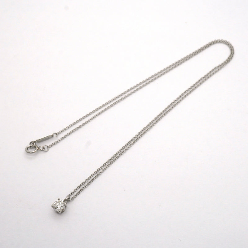 【6jhb0079】ティファニー ネックレス ソリティア 1PD Pt950 プラチナ ダイヤモンド【中古】レディース