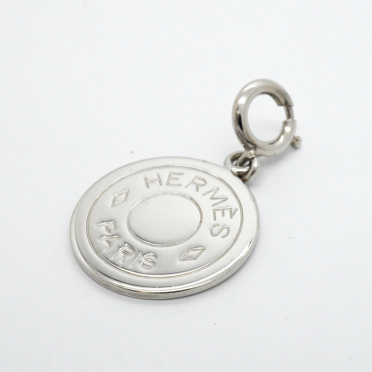 【6jhb0086-k】エルメス ペンダントトップ セリエ メタル シルバー【中古】レディース