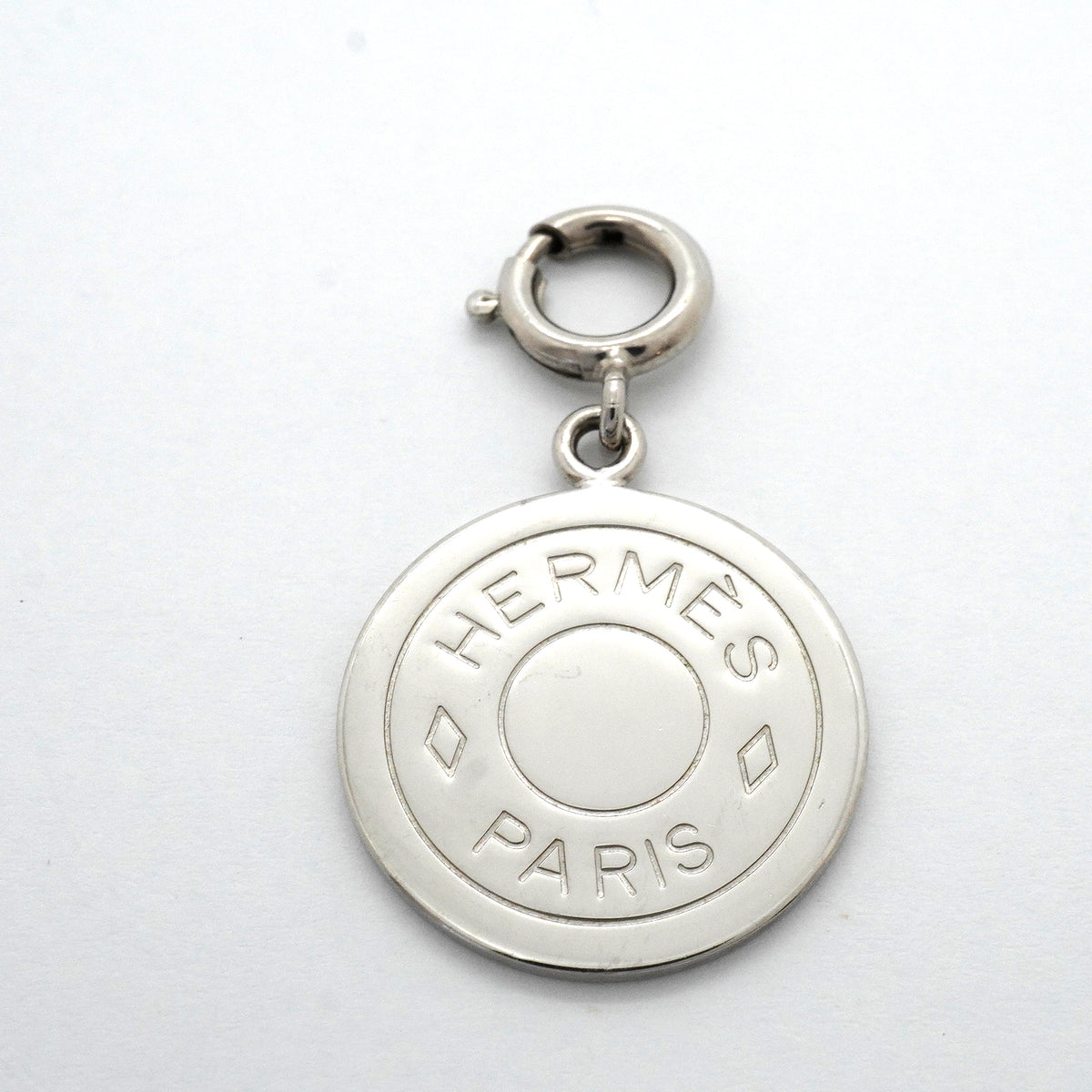 【6jhb0086-k】エルメス ペンダントトップ セリエ メタル シルバー【中古】レディース