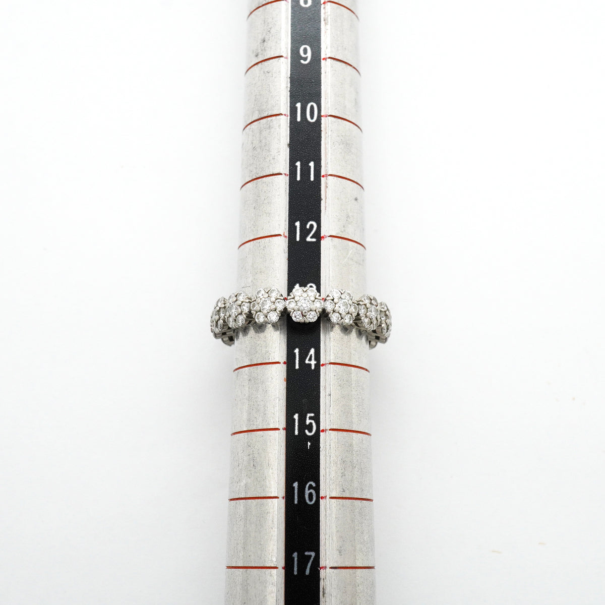 【6jhb0095】ヴァンクリーフ＆アーペル リング フルーレット Pt950 プラチナ ダイヤモンド ＃54【中古】レディース