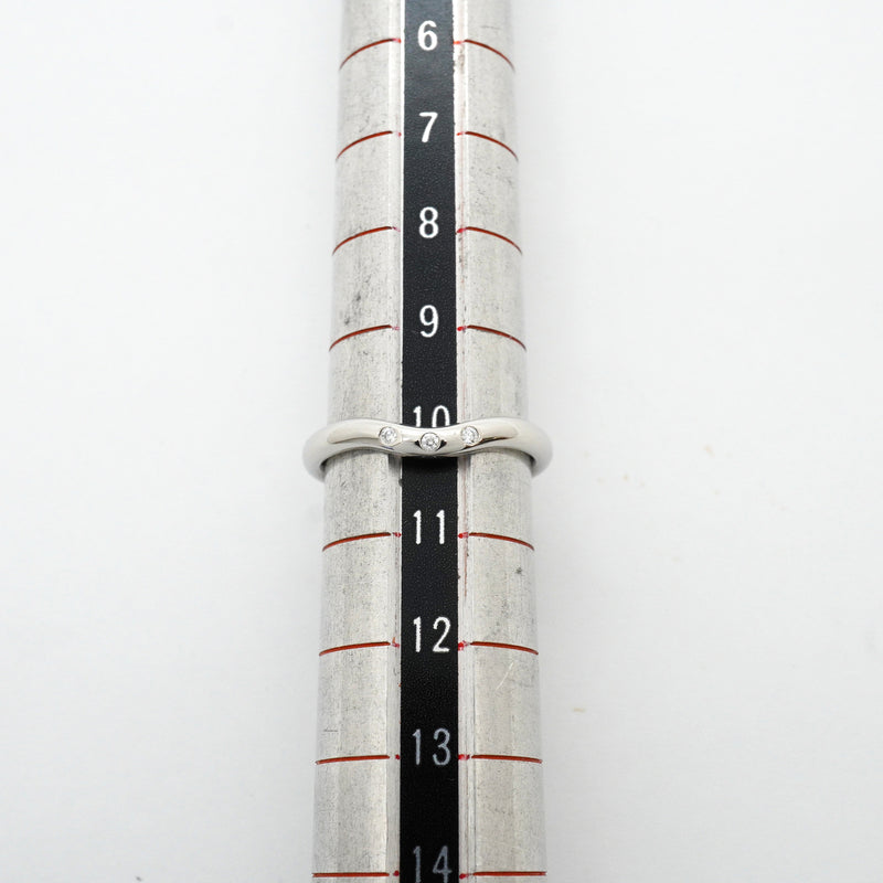 【6jhb0099】ティファニー リング カーブドバンド 3PD Pt950 プラチナ ダイヤモンド 10号【中古】レディース