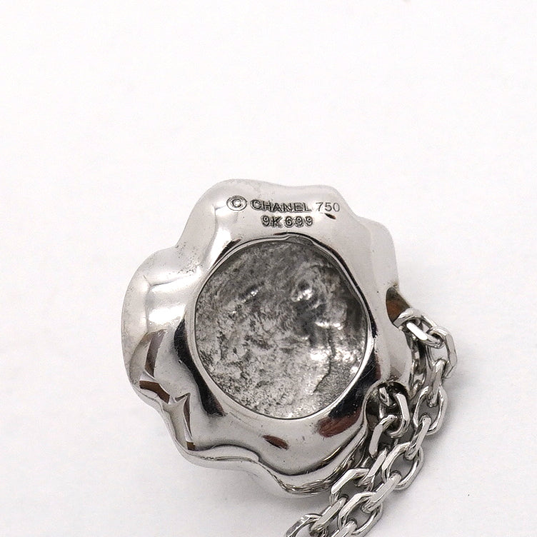 【6jhb0129】シャネル ネックレス カメリア K18WG ホワイトゴールド ダイヤモンド【中古】レディース