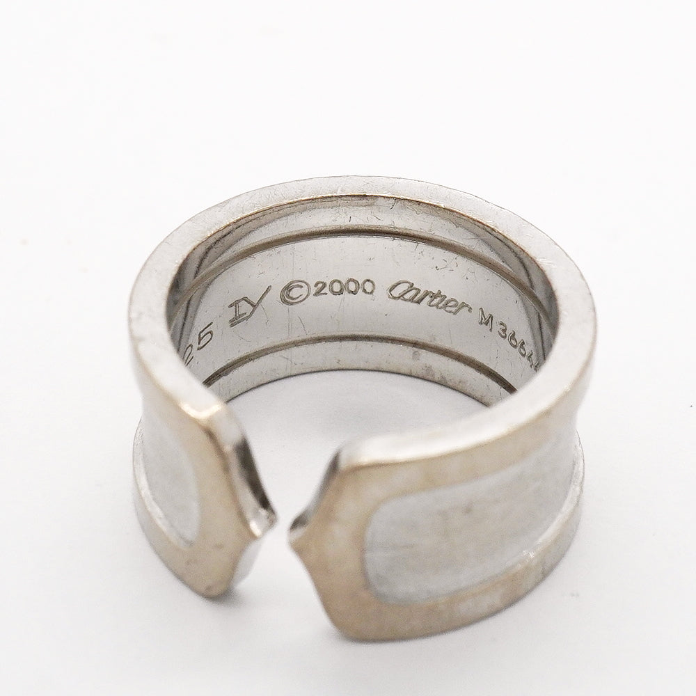 【6jhb0148】カルティエ リング C2 ラージ K18WG ホワイトゴールド ＃50【中古】レディース
