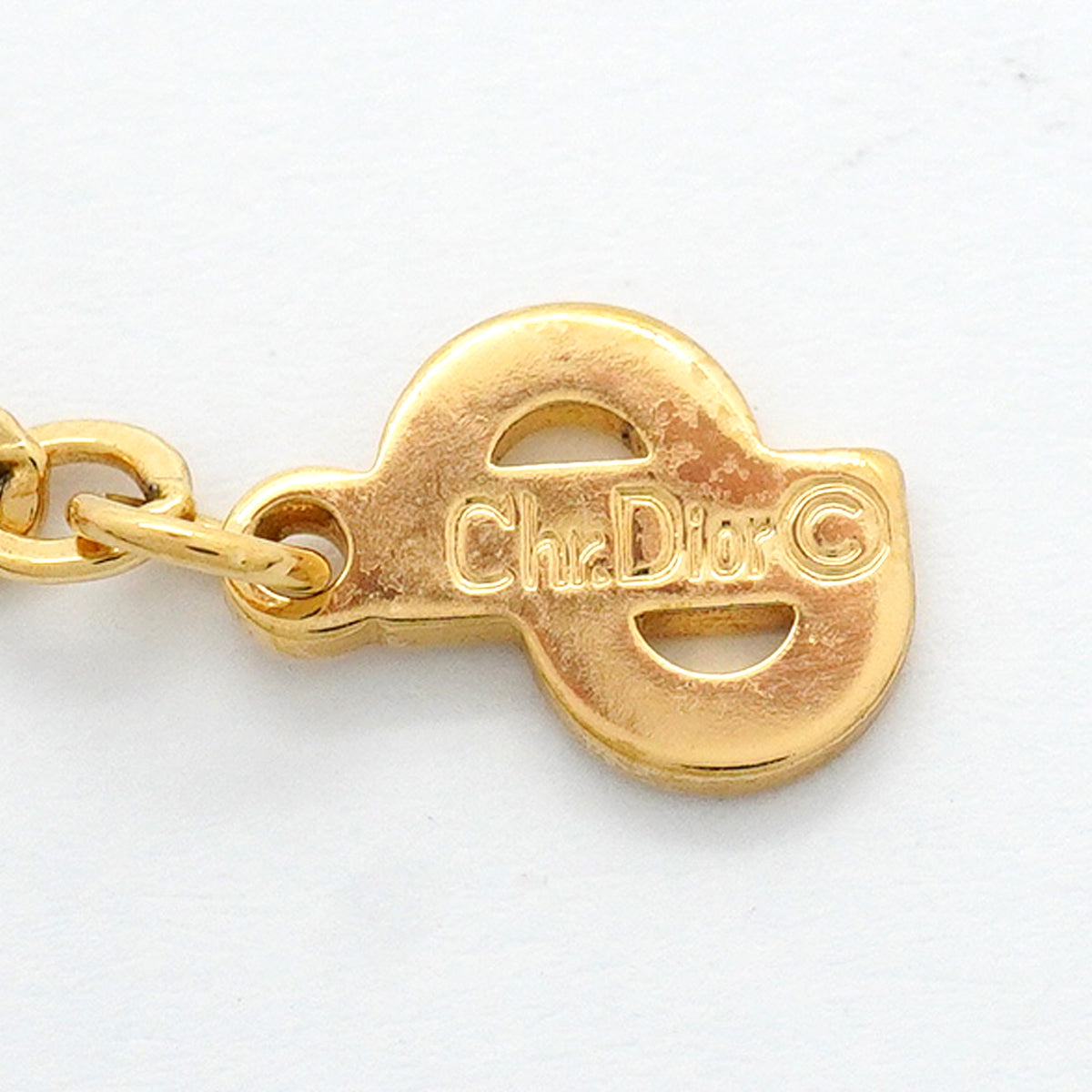 【6jhb0167-k】クリスチャンディオール ネックレス CDロゴ GPメッキ ゴールド【中古】レディース