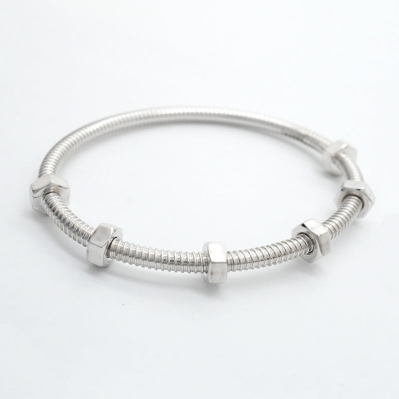 【6jhb0176】カルティエ バングル エクルドゥ K18WG ホワイトゴールド【中古】レディース