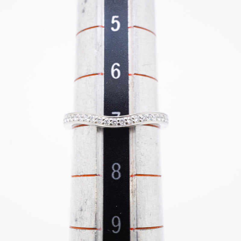 【6jhb0182】カルティエ リング バレリーナ Pt950 プラチナ ダイヤモンド ＃47【中古】レディース