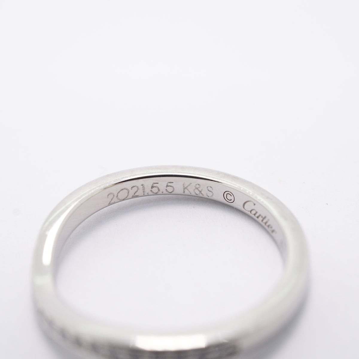【6jhb0182】カルティエ リング バレリーナ Pt950 プラチナ ダイヤモンド ＃47【中古】レディース