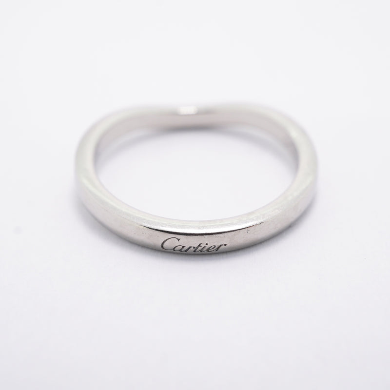 【6jhb0182】カルティエ リング バレリーナ Pt950 プラチナ ダイヤモンド ＃47【中古】レディース