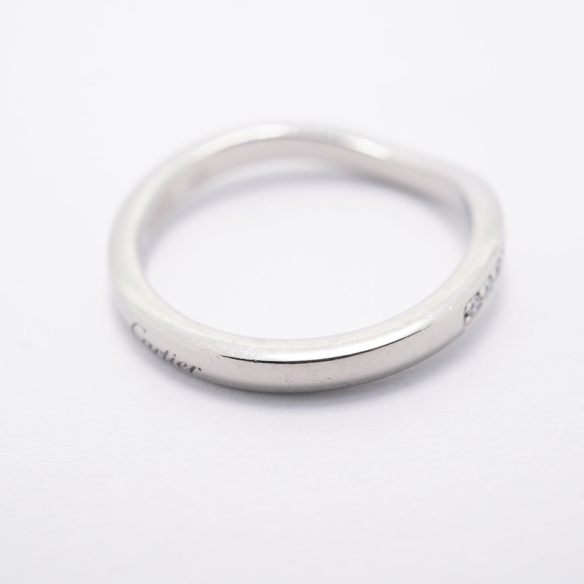 【6jhb0182】カルティエ リング バレリーナ Pt950 プラチナ ダイヤモンド ＃47【中古】レディース