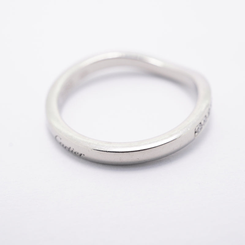 【6jhb0182】カルティエ リング バレリーナ Pt950 プラチナ ダイヤモンド ＃47【中古】レディース