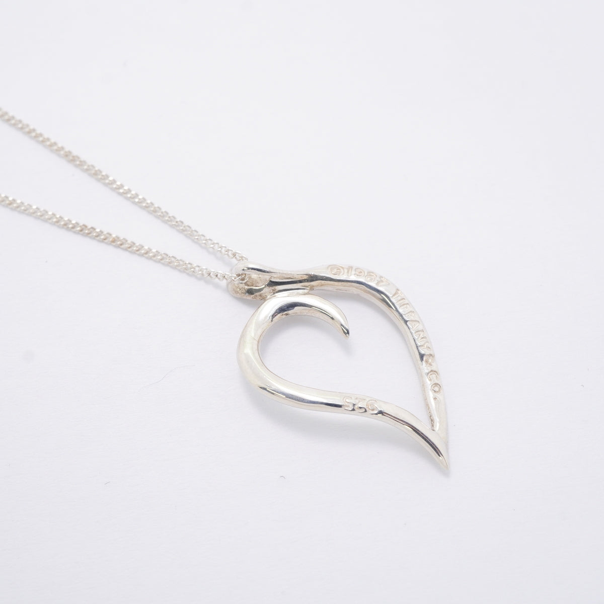 【6jhb0187-k】ティファニー ネックレス リーフ シルバー925【中古】レディース