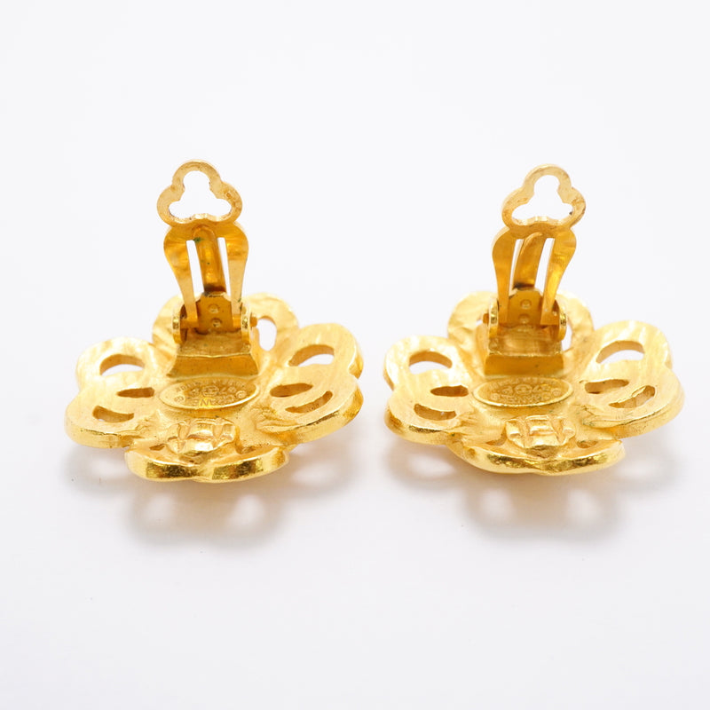 【6jhb0188-k】シャネル イヤリング ヴィンテージ ココマーク GPメッキ ゴールド【中古】レディース