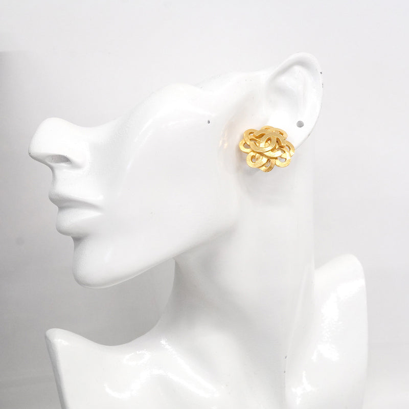 【6jhb0188-k】シャネル イヤリング ヴィンテージ ココマーク GPメッキ ゴールド【中古】レディース