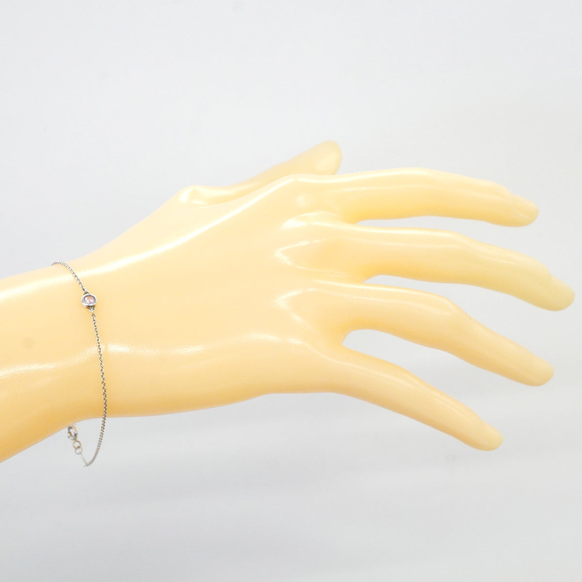 【6jhb0190-k】ティファニー ブレスレット バイザヤード シルバー925 ピンクサファイア【中古】レディース