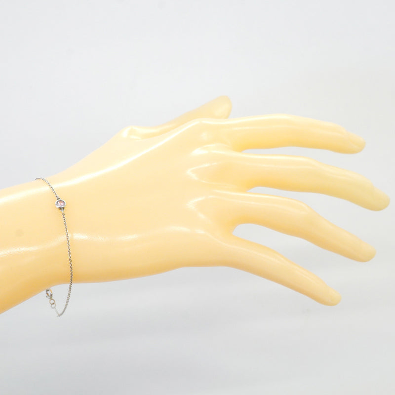 【6jhb0190-k】ティファニー ブレスレット バイザヤード シルバー925 ピンクサファイア【中古】レディース