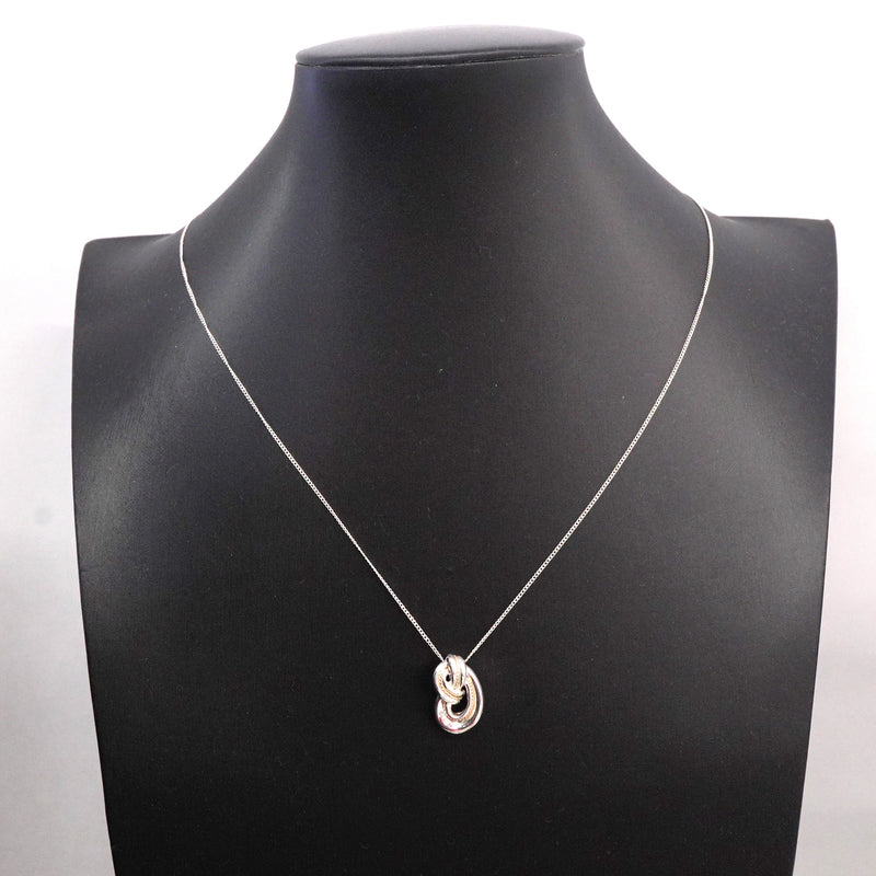 【6jhb0193-k】ティファニー ネックレス ツイストノット/ロープ K18YG イエローゴールド シルバー925【中古】レディース